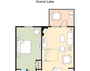 WorldMark Grand Lake - One-Bedroom Resort Suite Floor Plan